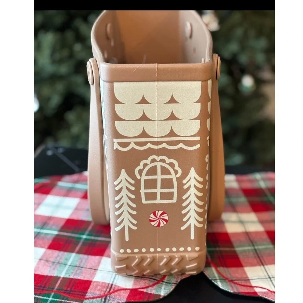 Baby Bogg Bag Tote Gingerbread House Holiday Christmas Brown New